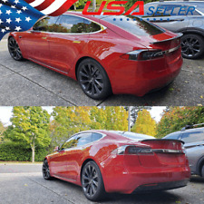 Real Carbon Fiber For 2012-2019 2020 Tesla Model S Spoiler Wing Rear Trunk Lip S picture