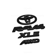 Overlays NEW 2019-2024 Toyota Rav4 XLE AWD Hybrid Gloss Blackout Emblems Kits picture