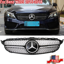 Front Upper Grille Grill W/Star For Mercedes Benz C W205 C43 C250 C300 2015-2018 picture