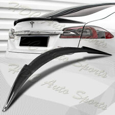 For 2012-2024 Tesla Model S V-Style Real Carbon Fiber Rear Trunk Spoiler Wing picture