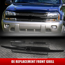 For 02-05 Chevy Trailblazer OE Style Black Front Grille w/ Diamond Mesh Insert picture
