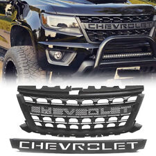 Front Grille For 2015-2020 Chevy Chevrolet Colorado Grill W/Letter Matte Black picture