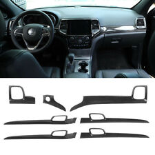 Carbon Fiber Dashboard Panel Door Handle Cover Trim For Jeep Grand Cherokee 11+ picture