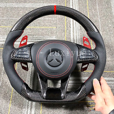 Carbon Fiber Steering Wheel+Cover for Mercedes-Benz AMG W205 W204 C63 C43 2010+ picture