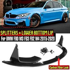Front Bumper Lip Splitter Carbon Fiber Style For 2015-2020 BMW F80 F82 F83 M3 M4 picture