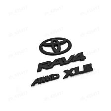 Overlays NEW 2019-2024 Toyota Rav4 XLE AWD Hybrid Matte Blackout Emblems Kits picture