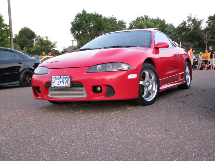 Red 1999 Mitsubishi Eclipse GSX