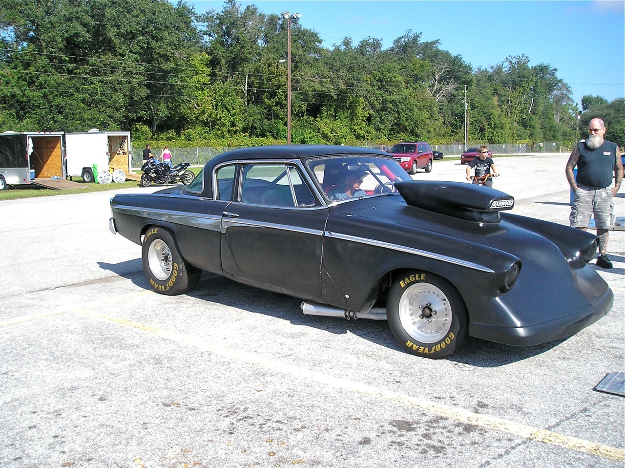Black 1955 Studebaker President Coupe