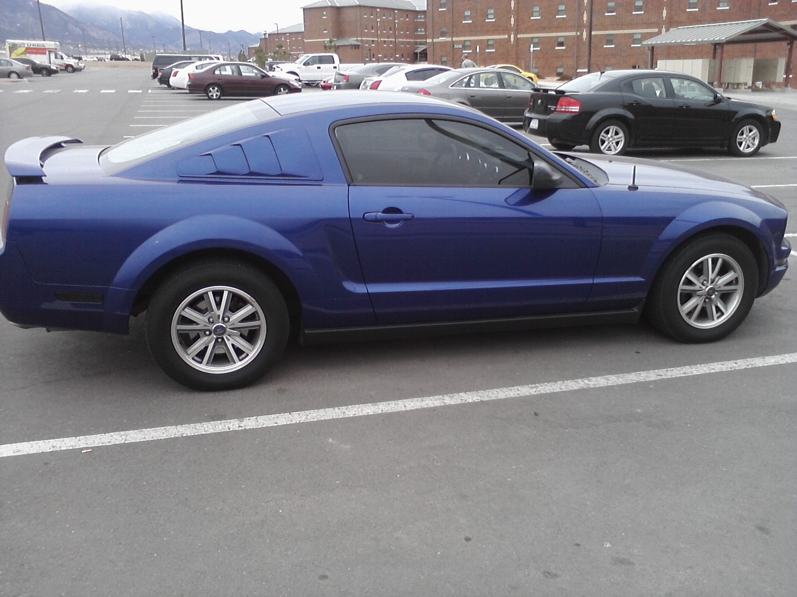 2005 sonic blue Ford Mustang v6 picture, mods, upgrades