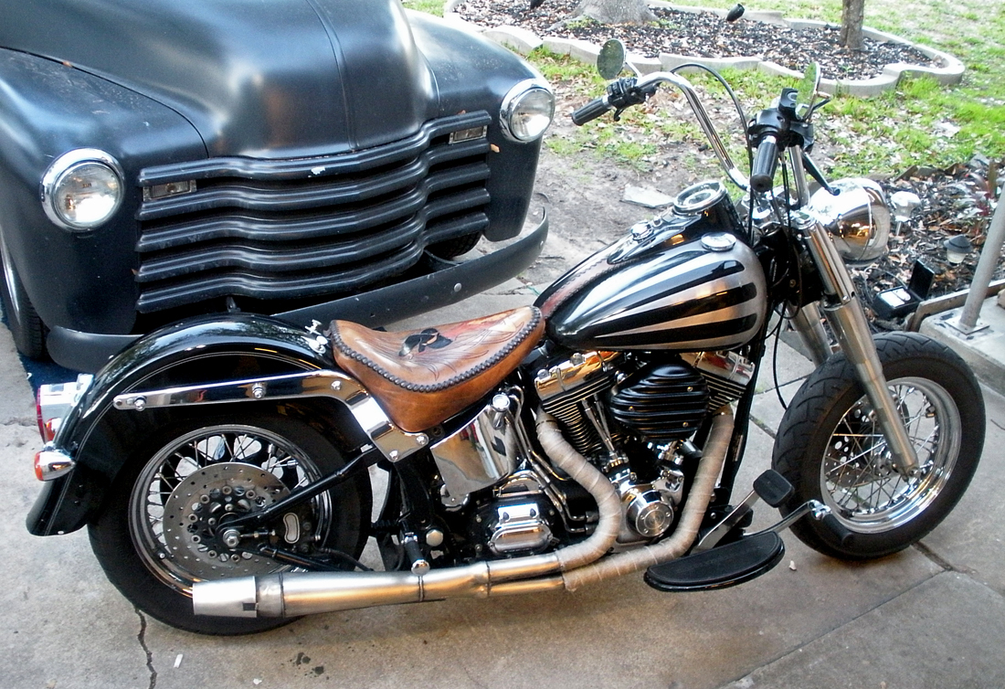 2005 Black Harley-Davidson Softail FLSTN Deluxe picture, mods, upgrades