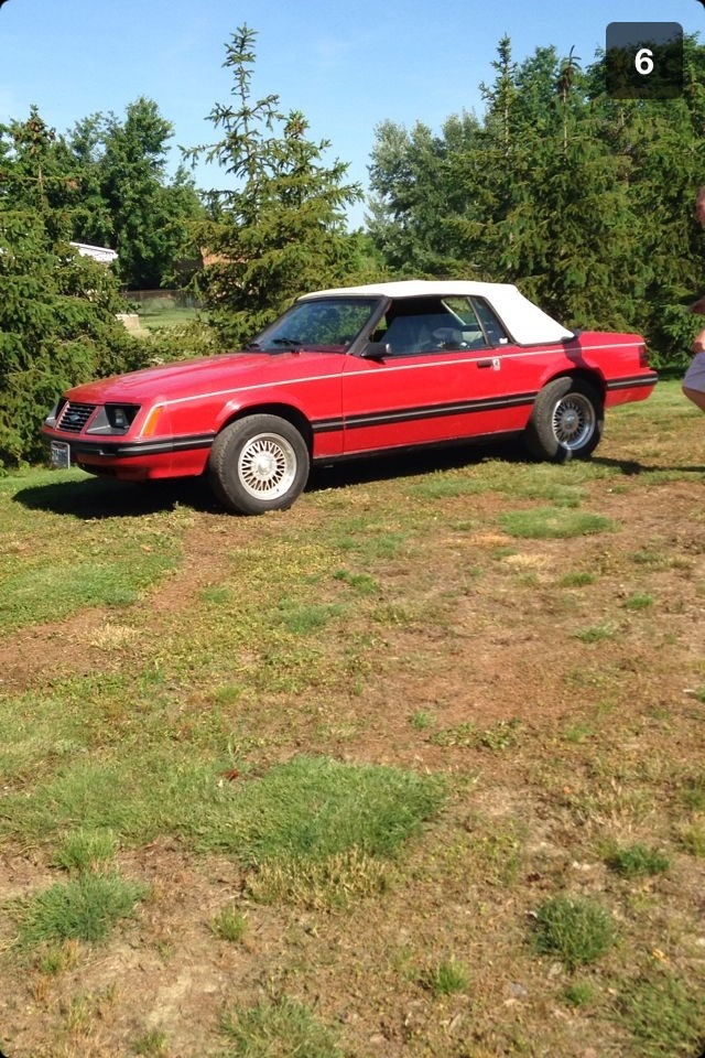 1983 Red Ford Mustang GLX picture, mods, upgrades