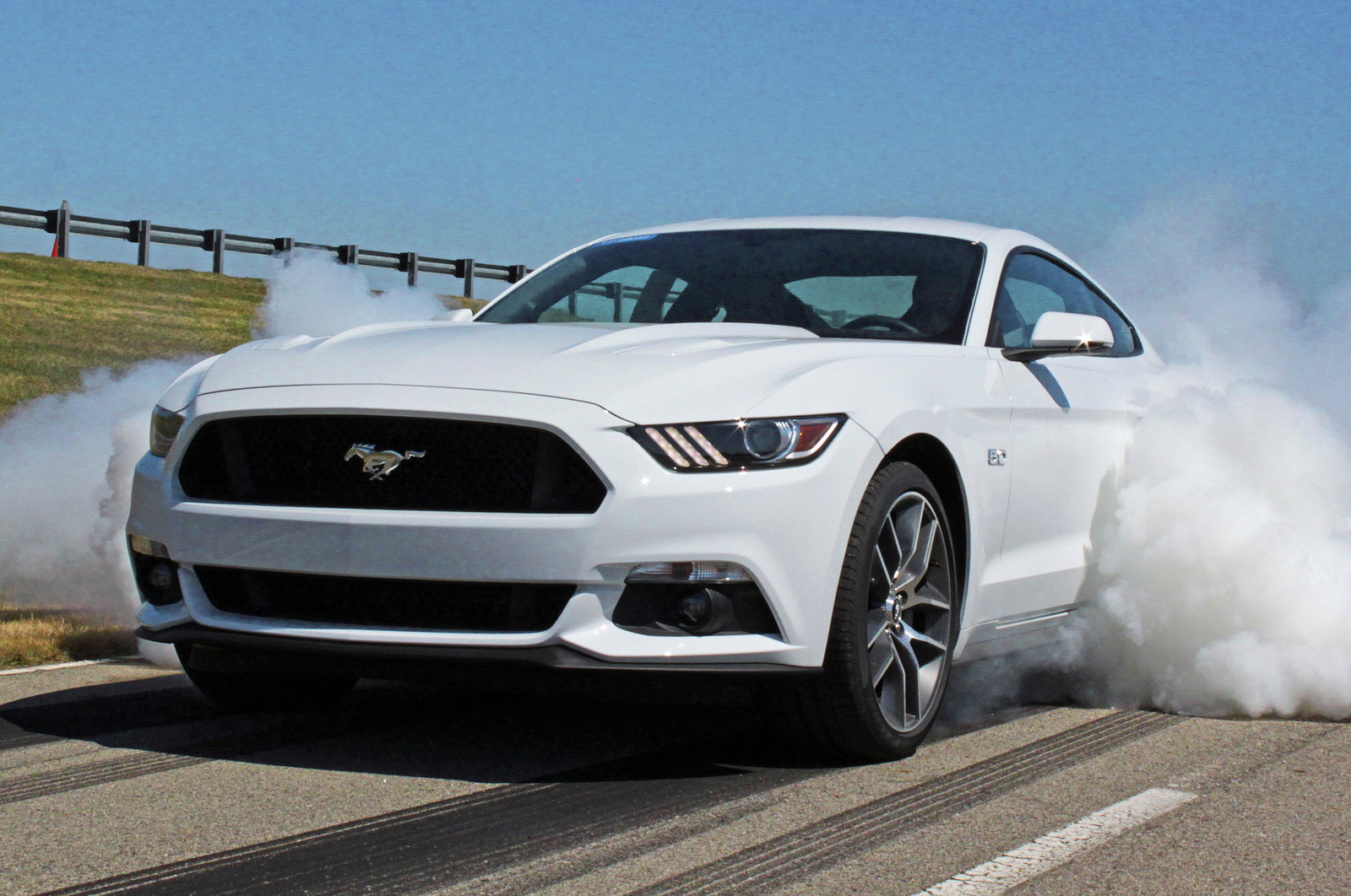 white 2015 Ford Mustang GT