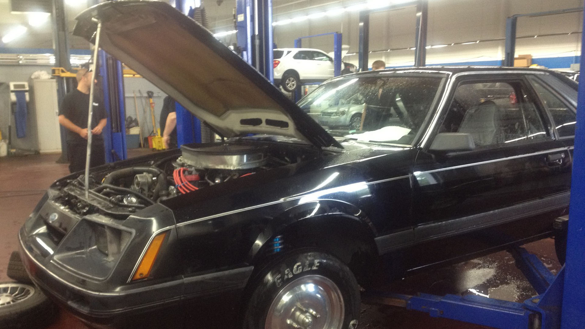 1985 Black Ford Mustang LX Htbk. picture, mods, upgrades