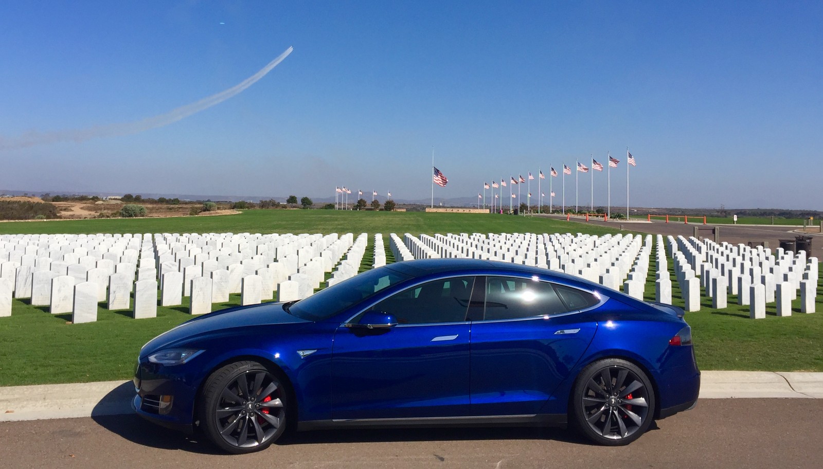 Blue 2016 Tesla Model S P90DL