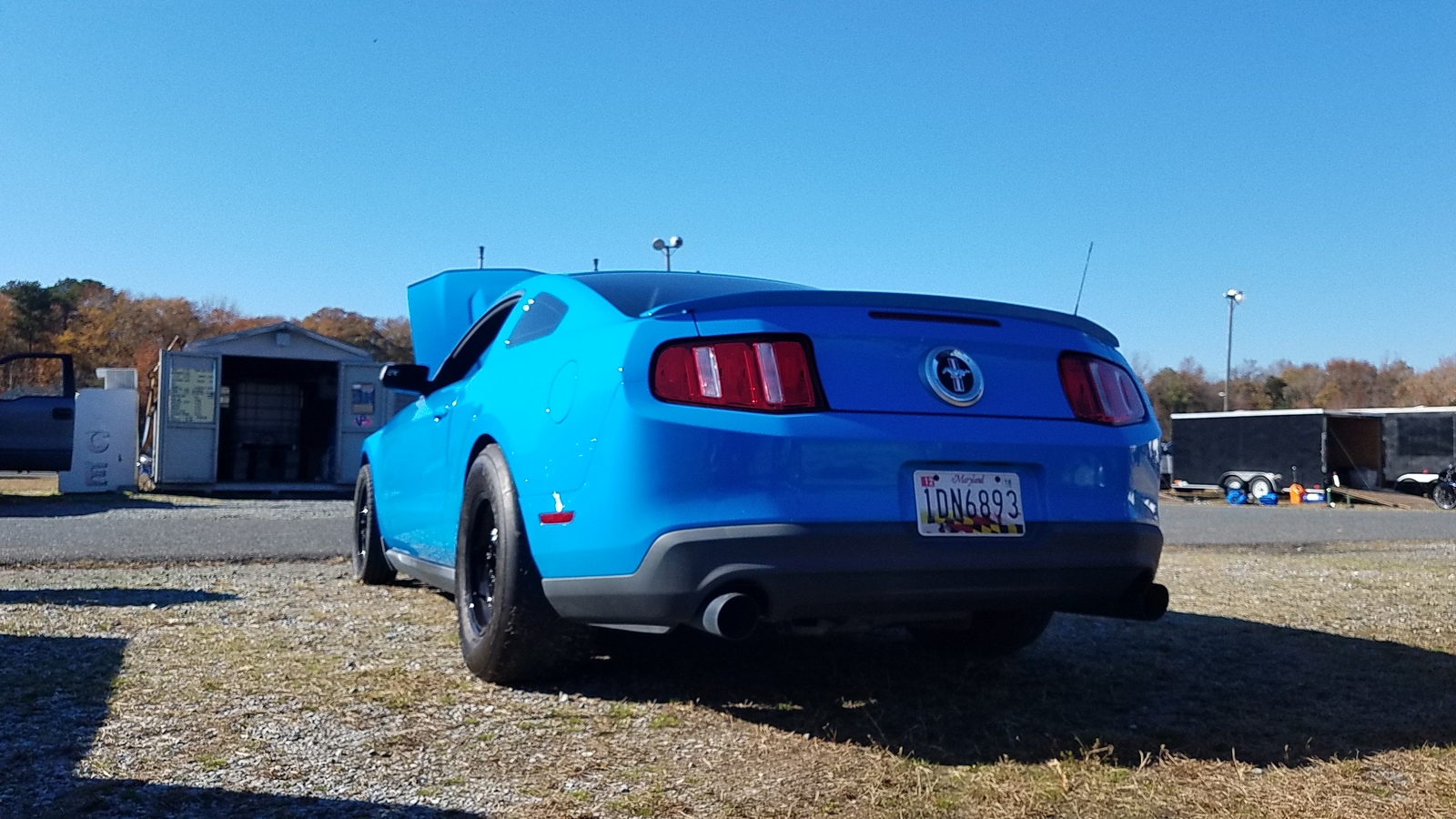 2011 Grabber blue Ford Mustang V6 picture, mods, upgrades