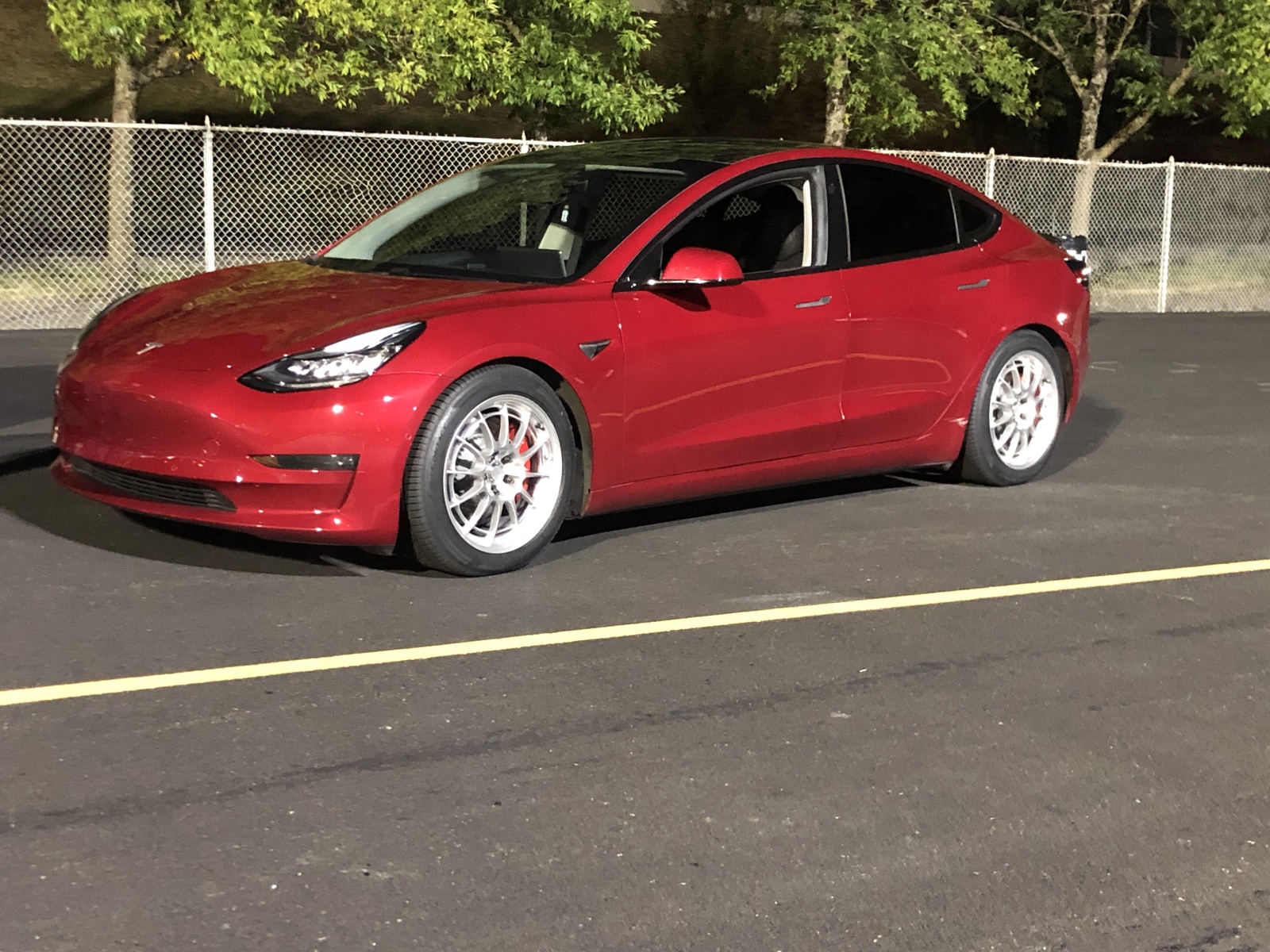 Red 2018 Tesla Model 3 Performance 