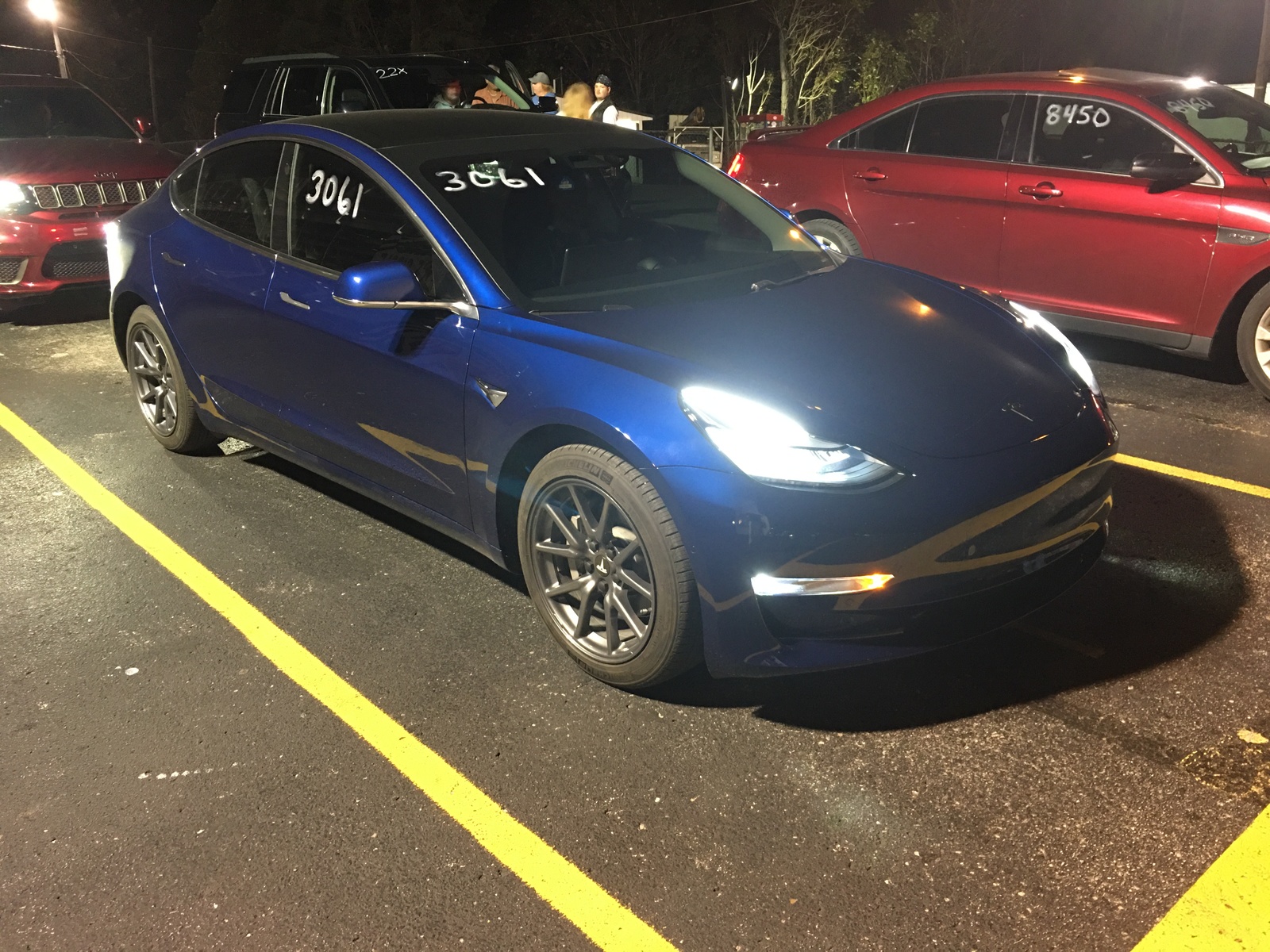 Deep Metallic blue 2019 Tesla Model 3 Performance P3D-