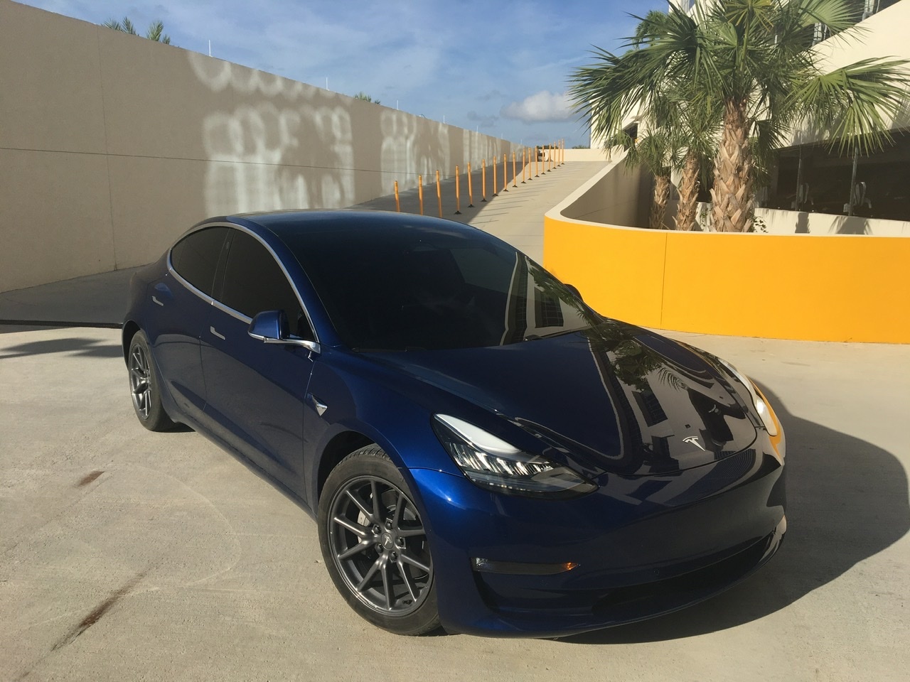 2020 Blue Tesla Model 3 Performance stealth picture, mods, upgrades