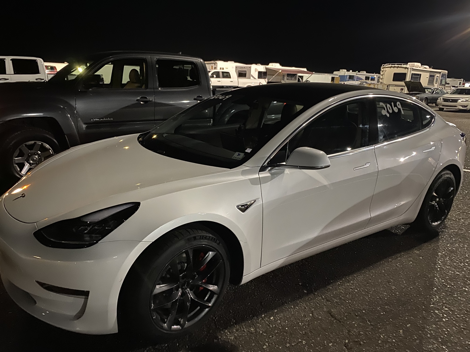 Pearl White 2020 Tesla Model 3 Performance