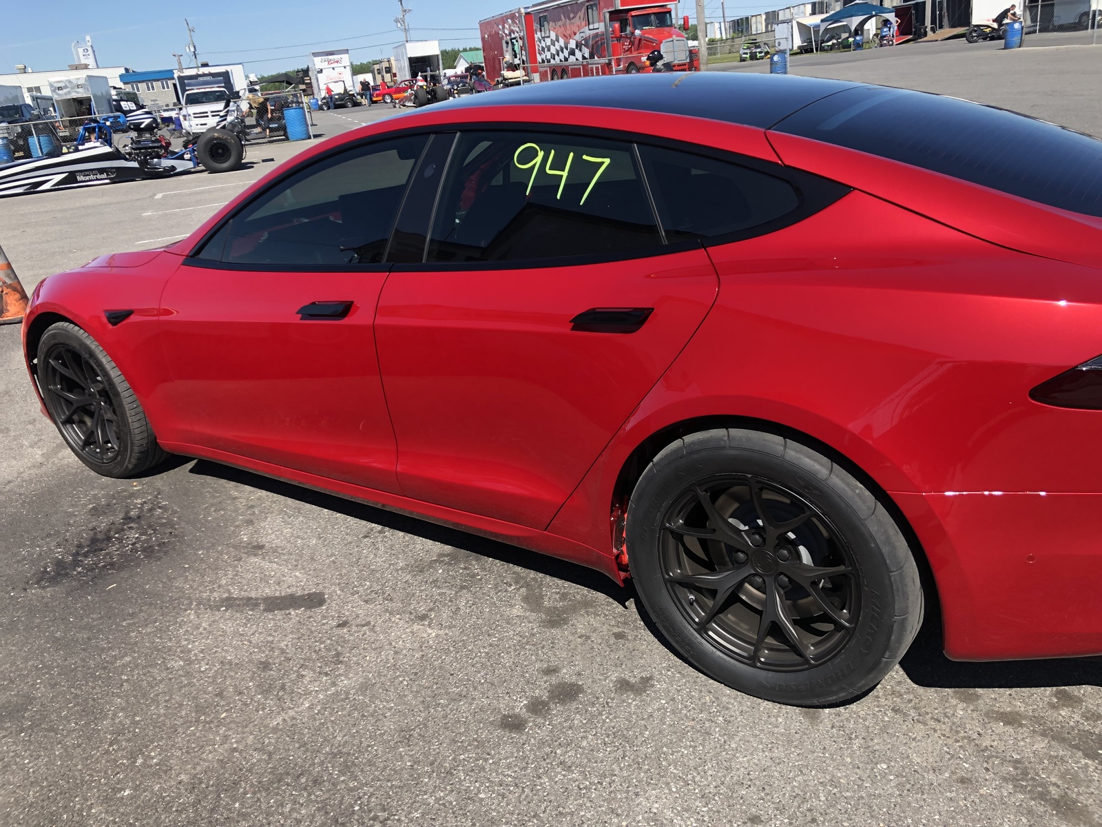2021 Red Tesla Model S Plaid picture, mods, upgrades