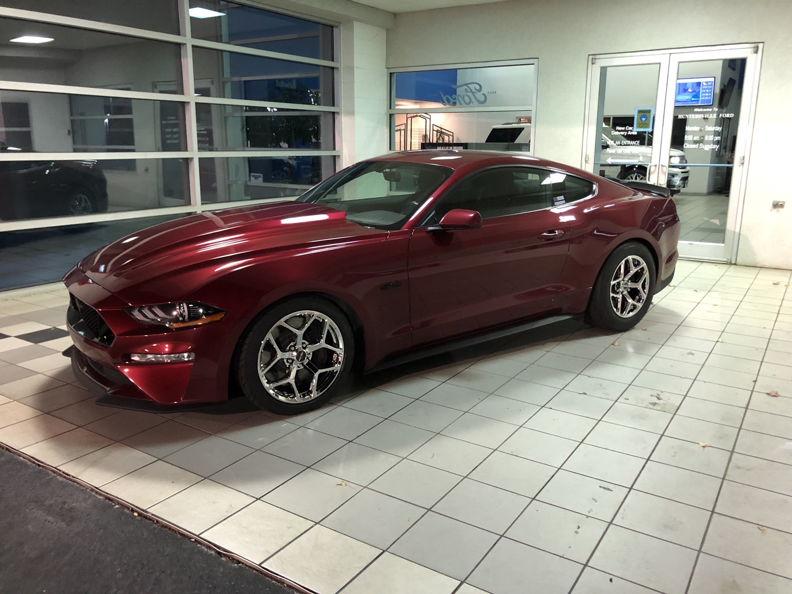 Ruby red 2018 Ford Mustang Gt pp1