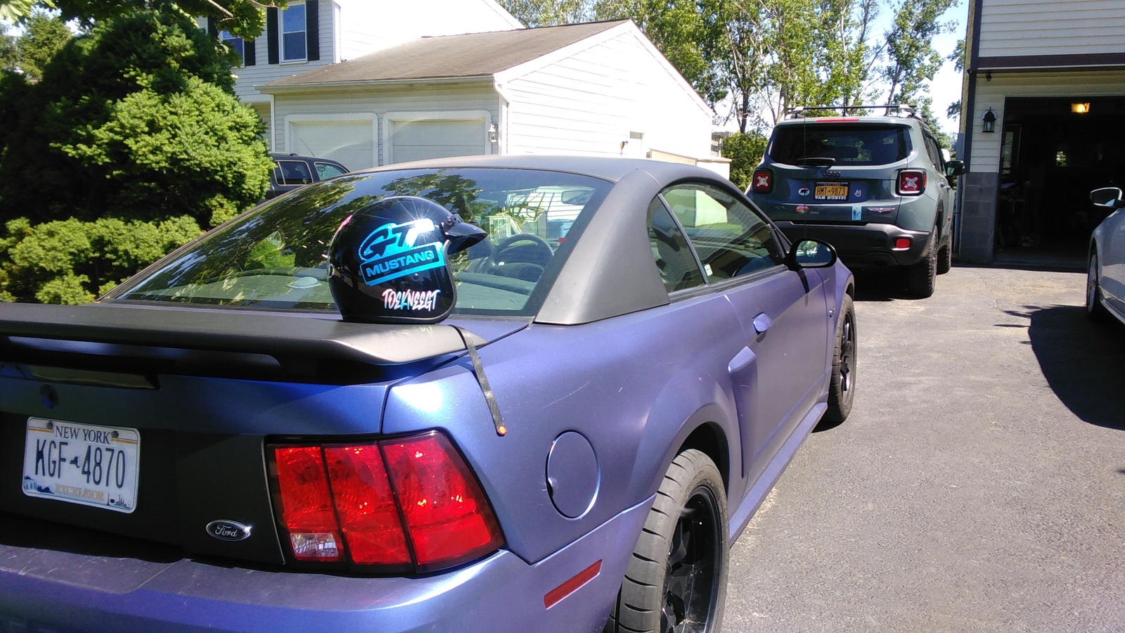 Plasti dipped blue 2002 Ford Mustang Gt