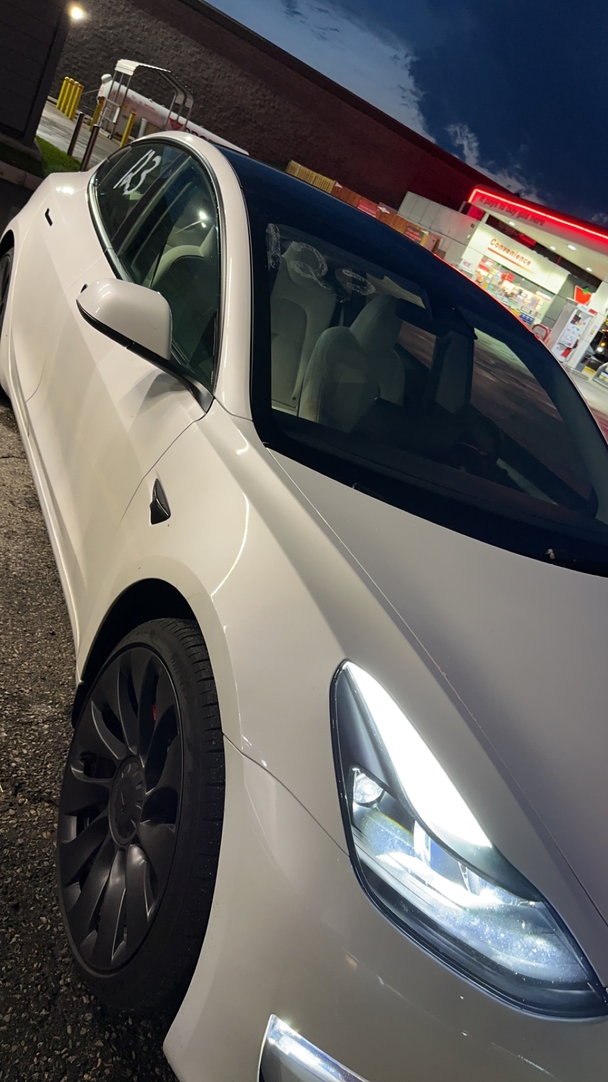 2023 White Tesla Model 3 Performance  picture, mods, upgrades