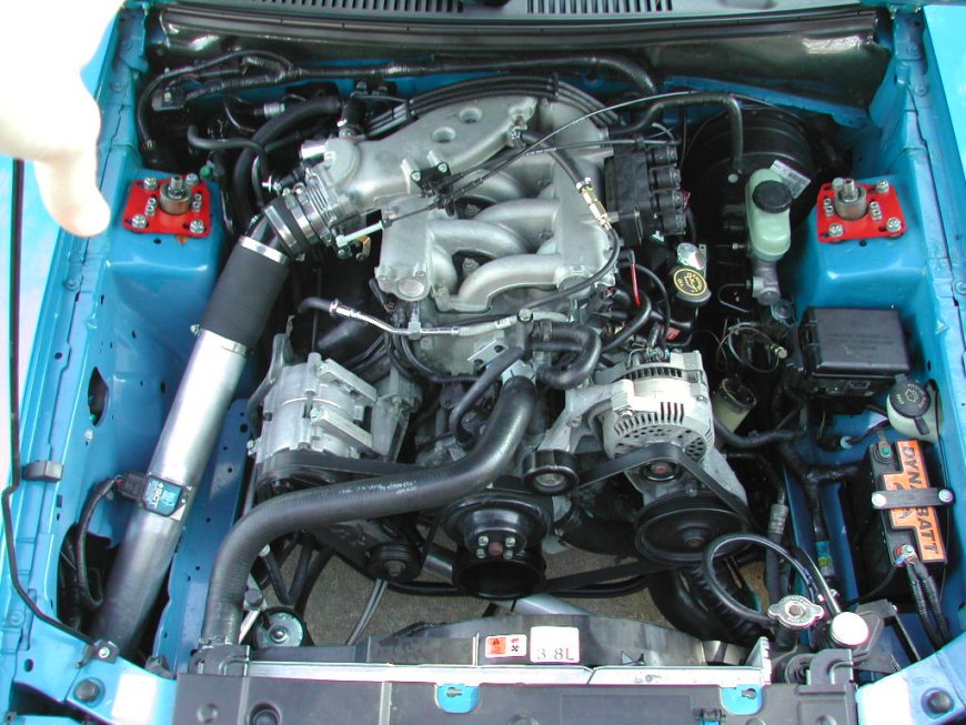 2000  Ford Mustang V6 3.8 litre split port picture, mods, upgrades