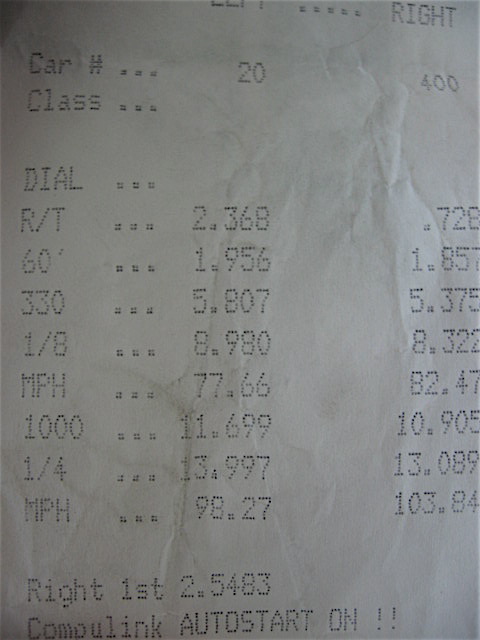 2001  Honda Prelude Base Timeslip Scan