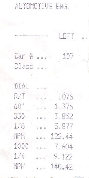 1986  Chevrolet S10 Pickup  Timeslip Scan