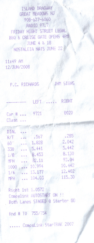 1998  Ford Mustang GT CONV. Timeslip Scan