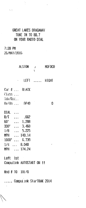 2009 Black Nissan GT-R Alpha 12X   Timeslip Scan