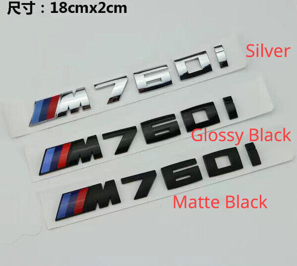 For 7series M760i Letter Trunk Rear Tailgate Emblem Badge Sticker