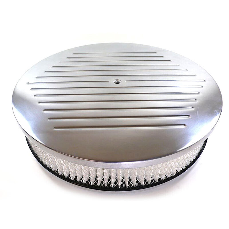Bandit Air Cleaner Assembly 6802; Ball-Milled Aluminum Round 14\