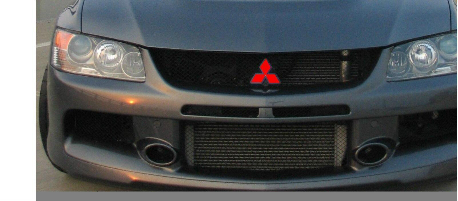 Mitsubishi Grille Front & Rear emblem overlay cover DECALS Lancer Evo Eclipse 