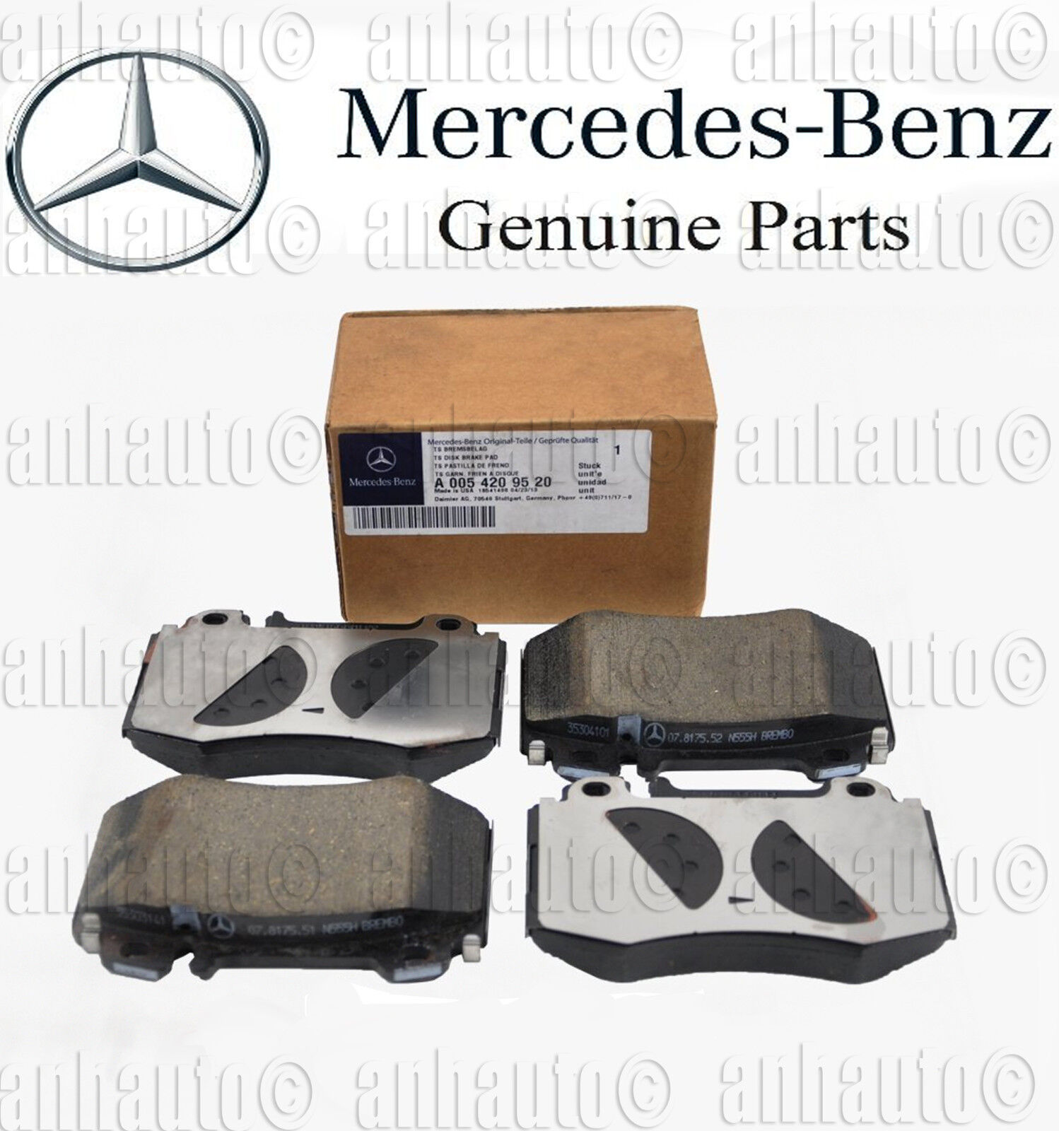 Genuine Mercedes Benz Front Brake Pad Set E350 E500 E550 CLK W203 R230