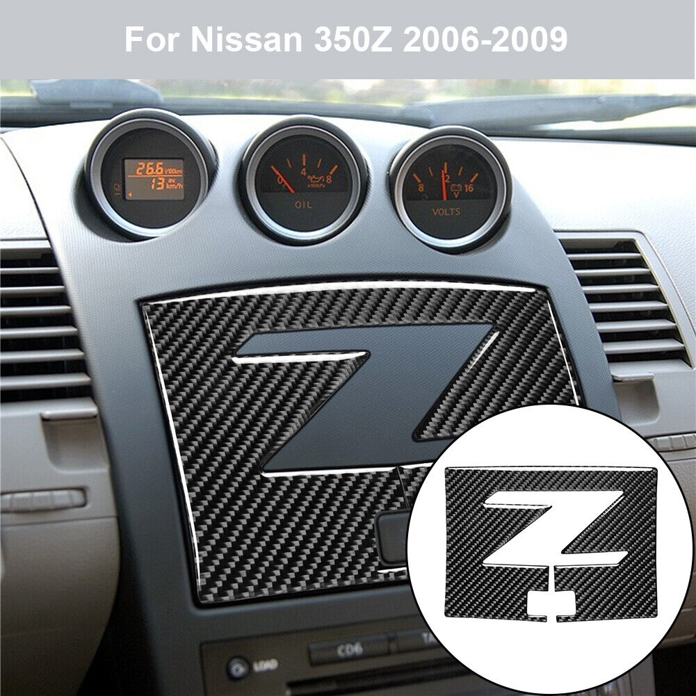Carbon Fiber Interior Navigation Console Cover Trim For Nissan 350Z 2003-2009