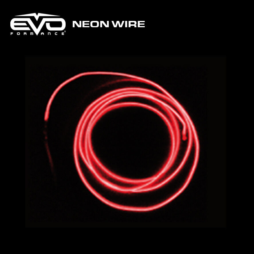 EVO Formance Car Neon Wire String LED strip Light Rope 1.5M/5’ Waterproof Red
