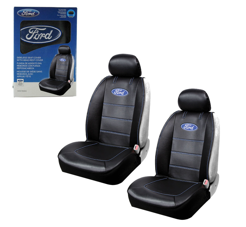 Brand New Ford Elite Style Car Truck Synthetic Leather 2 Front Seat Covers Set
