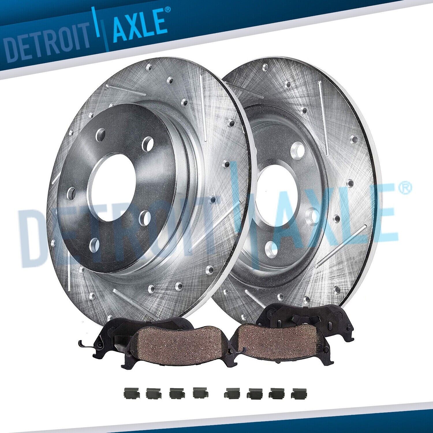 REAR Disc Rotors + Brakes Pads for Ford Taurus Flex Explorer Lincoln MKS MKT MKX