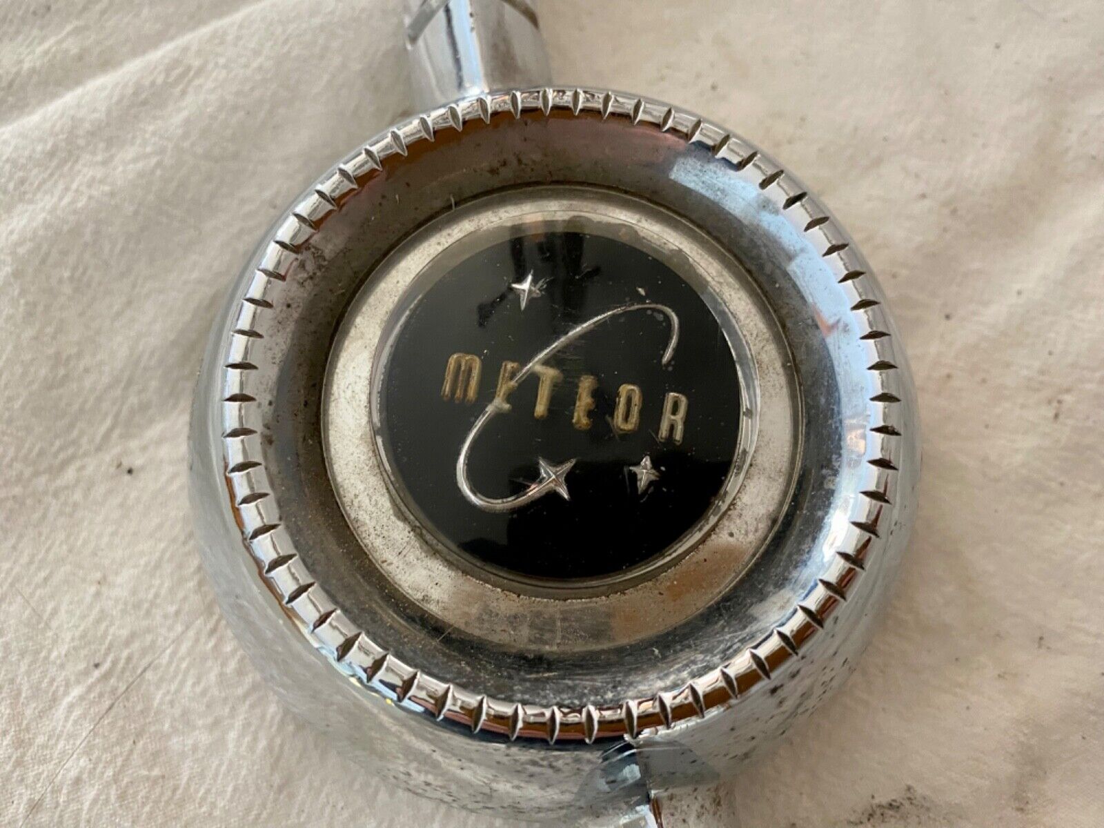 Rare Original Vintage 1955 Meteor - Steering Wheel Horn Button - Canadian Ford