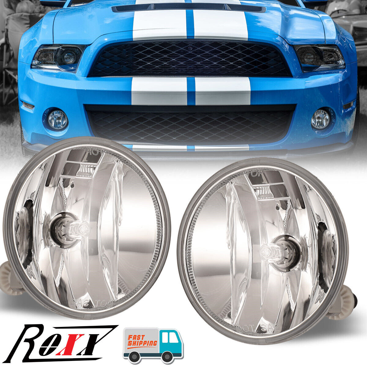 For 2007-2009 Ford Mustang Shelby GT500 Fog lights Bumper Lamps Replacement Pair
