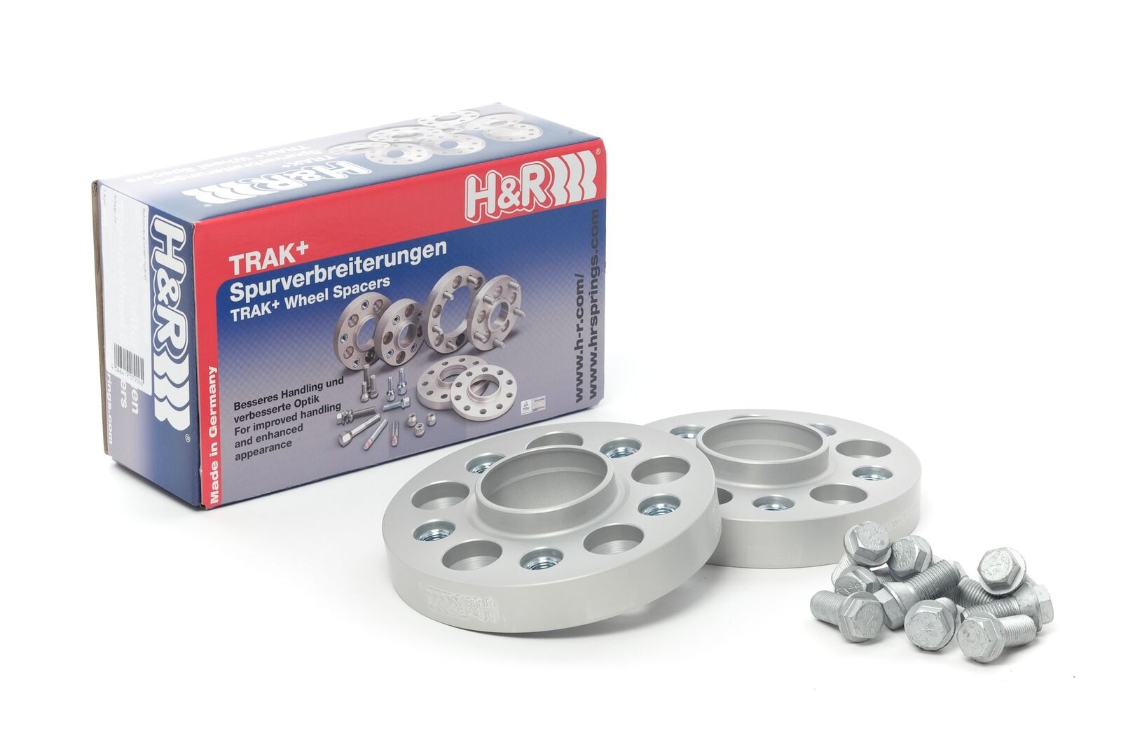H&R 25mm Silver Bolt On Wheel Spacers for 2009-2015 BMW 750i Active Hybrid