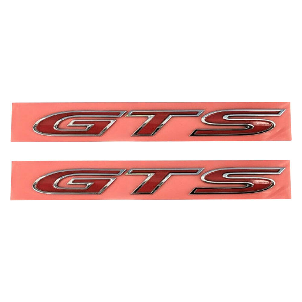 Genuine HSV Side Badge GTS Red with Chrome Rim for VE E1 E2 E3 GTS Pair