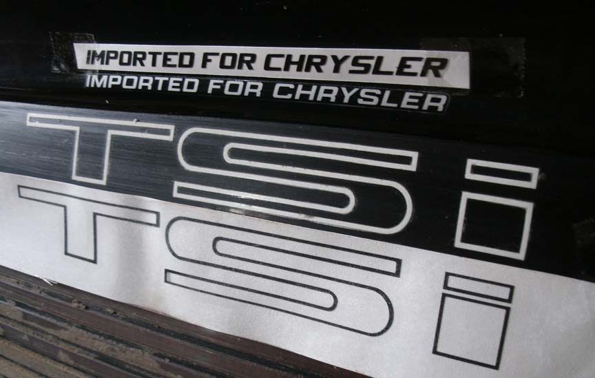 Chrysler Conquest TSi Vinyl Decals Stickers Full Set of 5 Matte Black