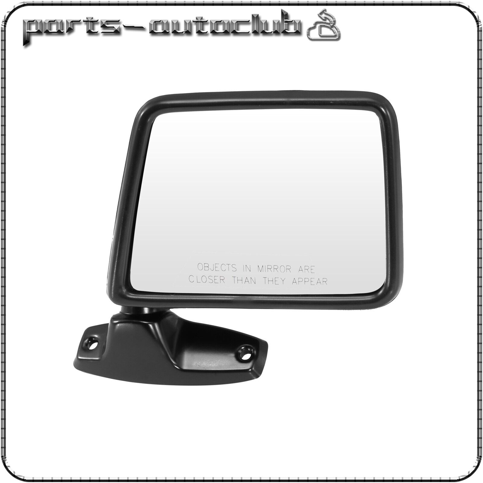 For 1983-1992 Ford RANGER BRONCO II Manual Foldaway Black Right Hand Side Mirror