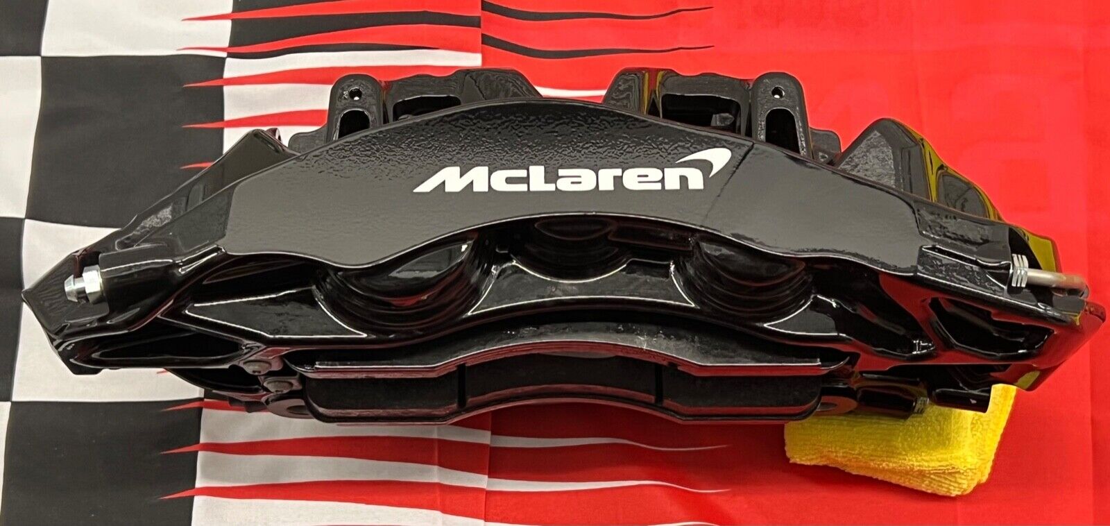 Mclaren 765LT Senna Brake Calipers with Pads Set of Four in Gloss Black Rare  