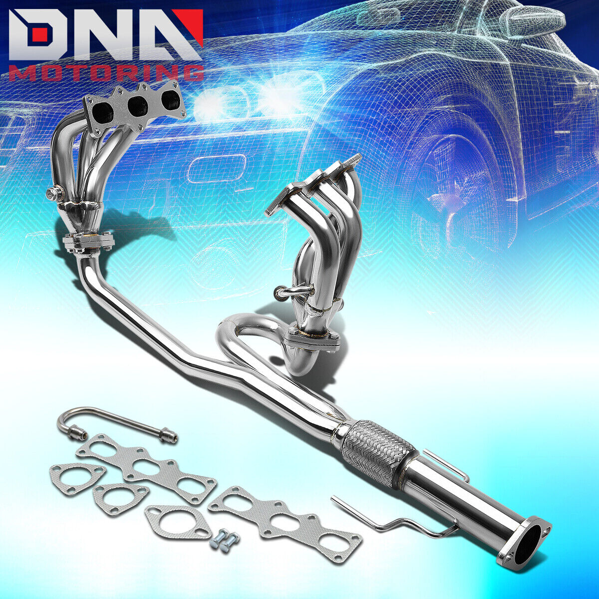 STAINLESS STEEL 6-2-1 HEADER FOR 93-97 PROBE/MX6 2.5 V6 6CYL EXHAUST/MANIFOLD