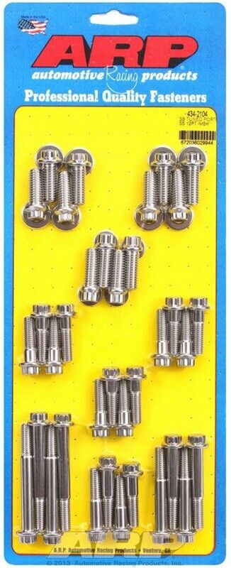 ARP 434-2104 SBC Intake Manifold Bolt Kit, 3/8-16 in. Thread, Stainless Steel, S