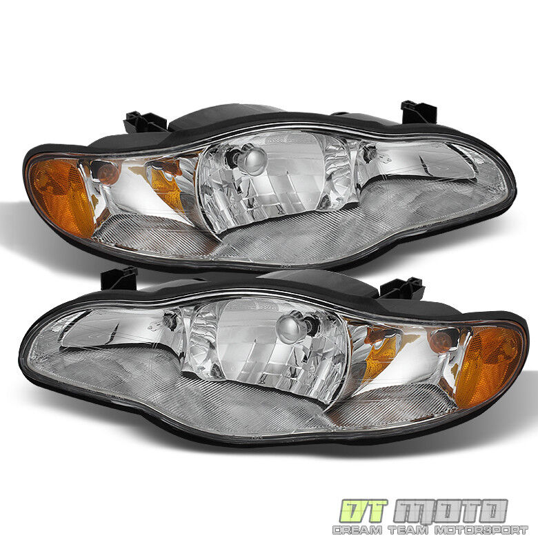 2000-2005 Chevy Monte Carlo Replacement Headlights Lamps Set 00 01 02 03 04 05